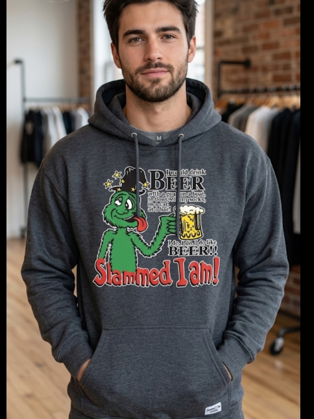Dr. Seuss parody Gray Graphic Men's Sweater